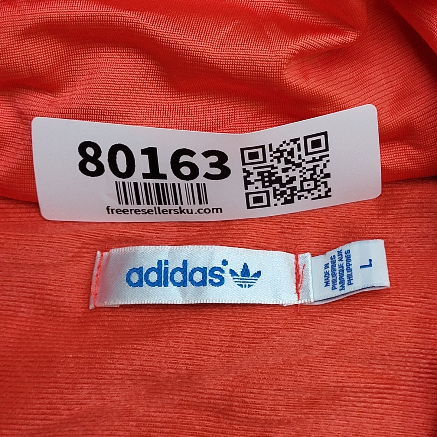 ADIDAS Trefoil Track Jacket Womens M/L 19x24 Orange