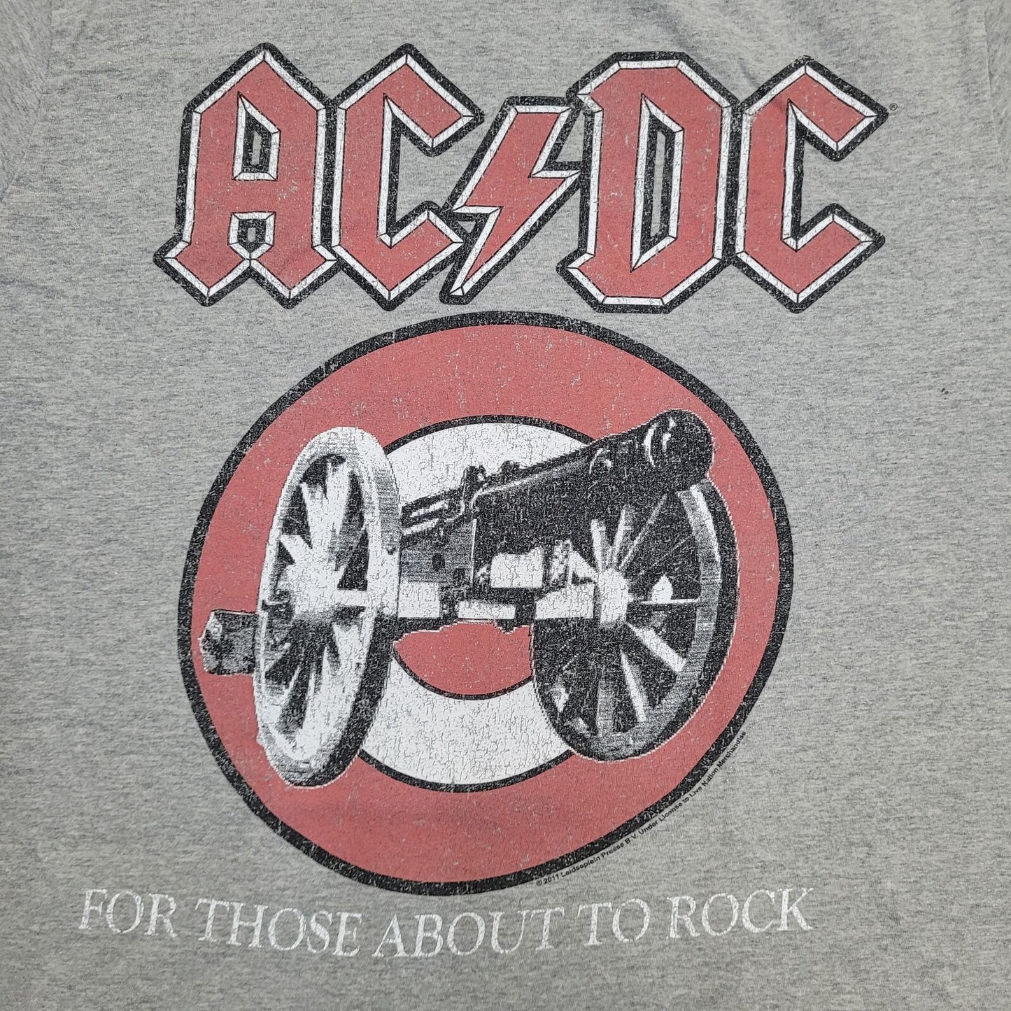 ACDC Cannon Rock Shirt Womens Large 20x24 Gray