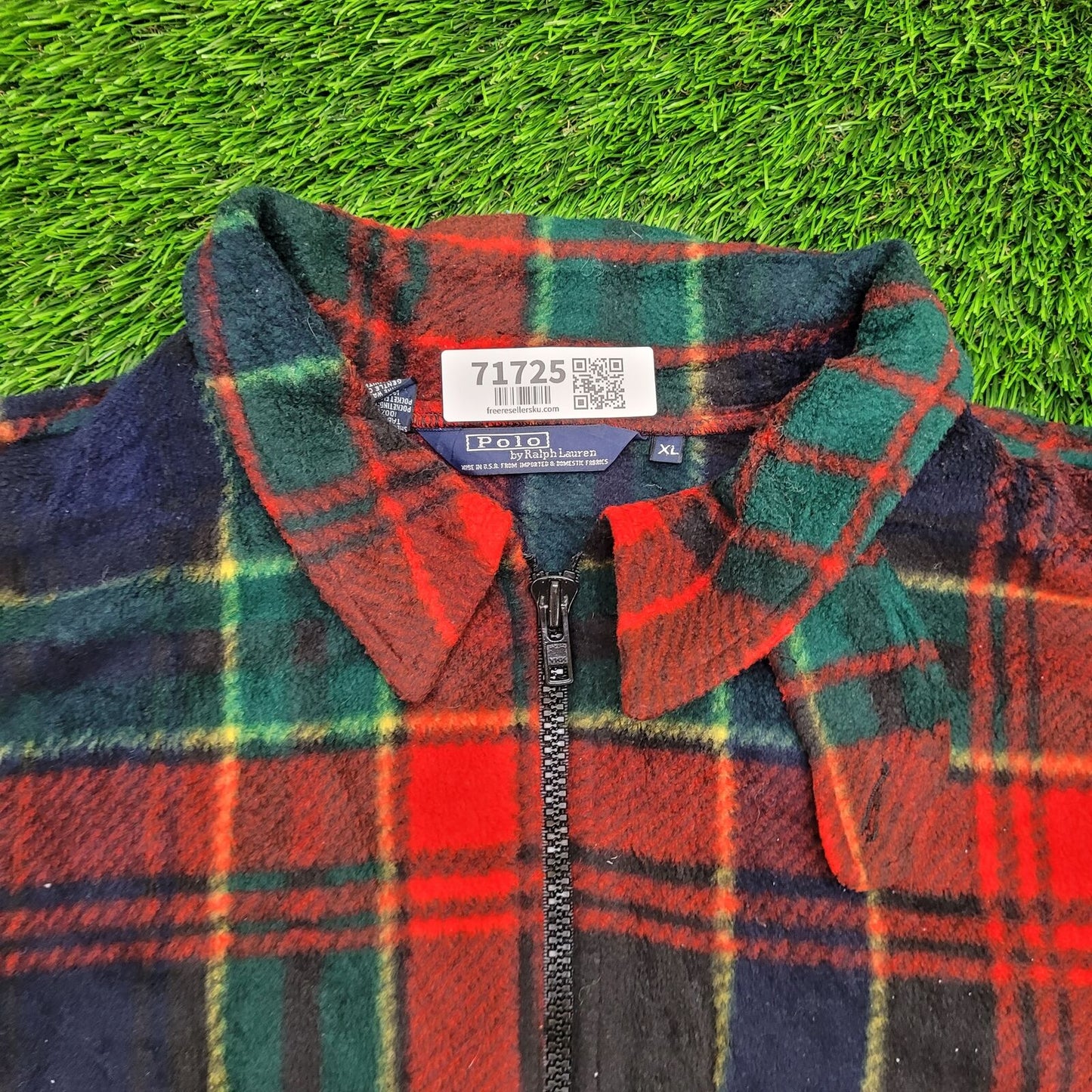 Vintage Ralph-Lauren Plaid Jacket XL 26x26 Red Black