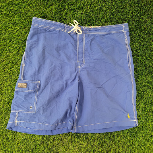 Vintage Y2K Ralph-Lauren Swim Shorts Large 38x9 Blue