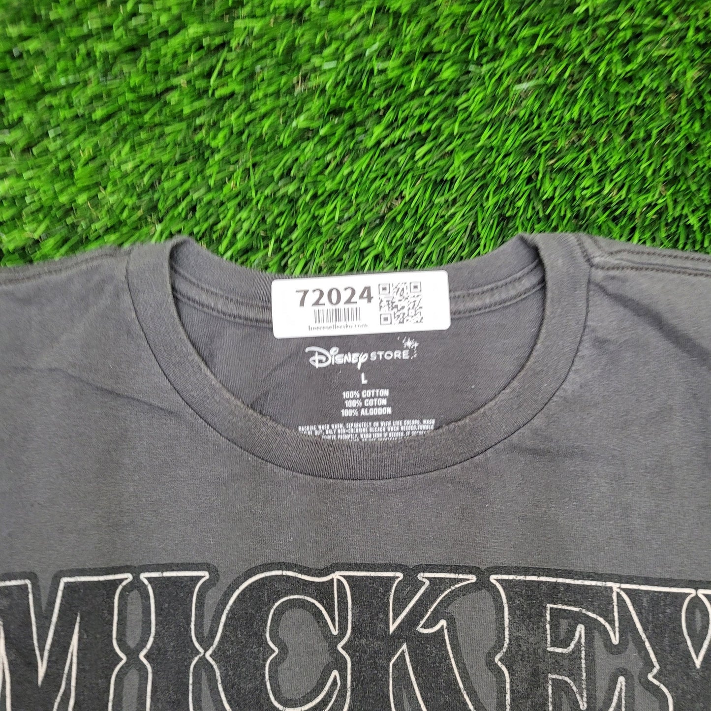 Disney Mickey-Mouse Shirt Large 21x26 Gray