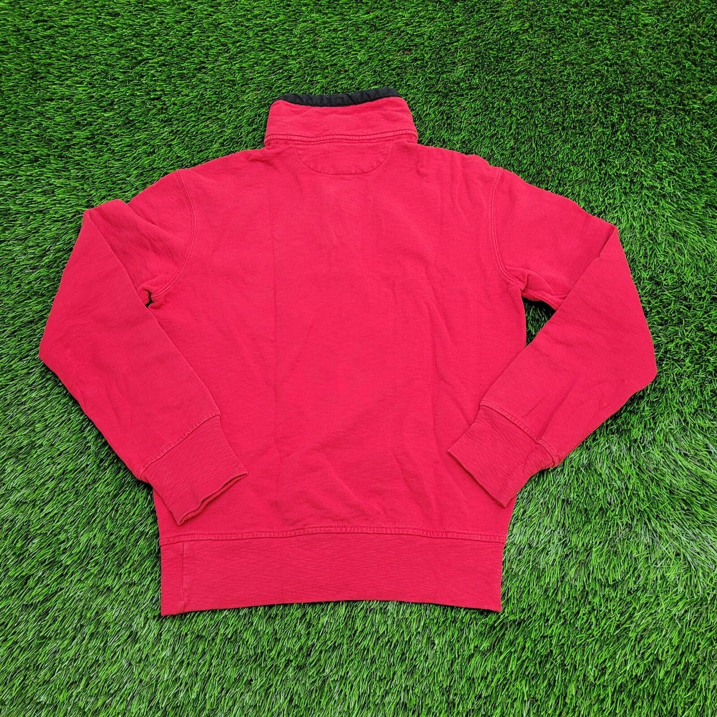 Vintage Ralph-Lauren Placket Sweater Small 18x23 Red