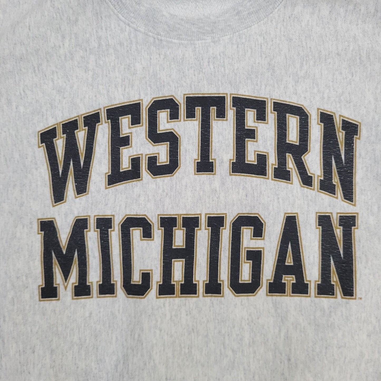 Vintage Western Michigan Sweatshirt Large 23x26 Gray Arch