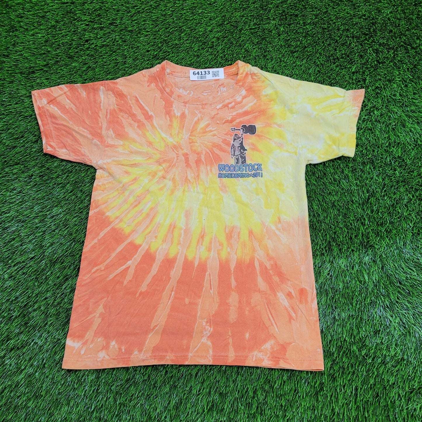 2011 Woodstock Homecoming Shirt Small 17x24 Orange Yellow