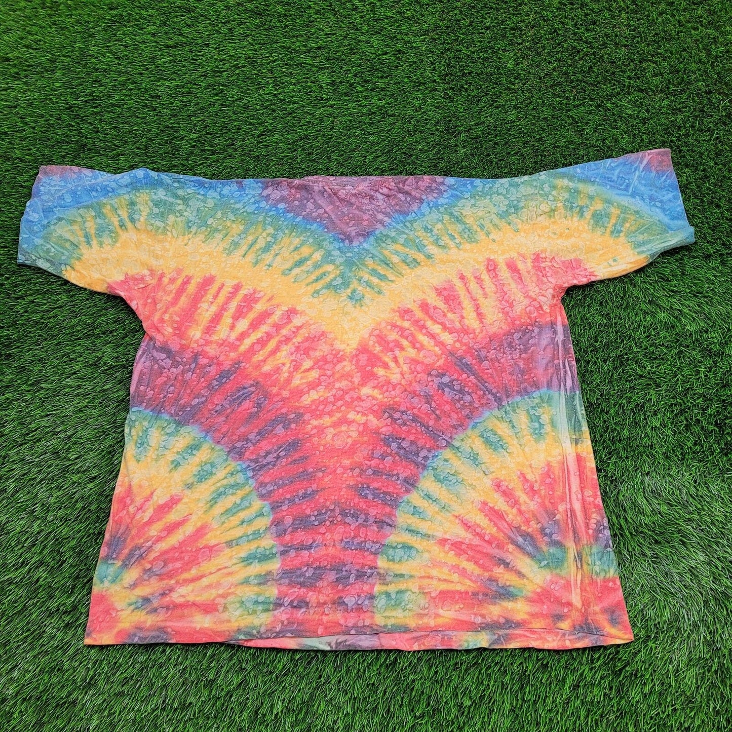 Vintage Paisley Peace Art Double-Yoke Tie-Dye Shirt Womens 2XL 24x26 South-Beach