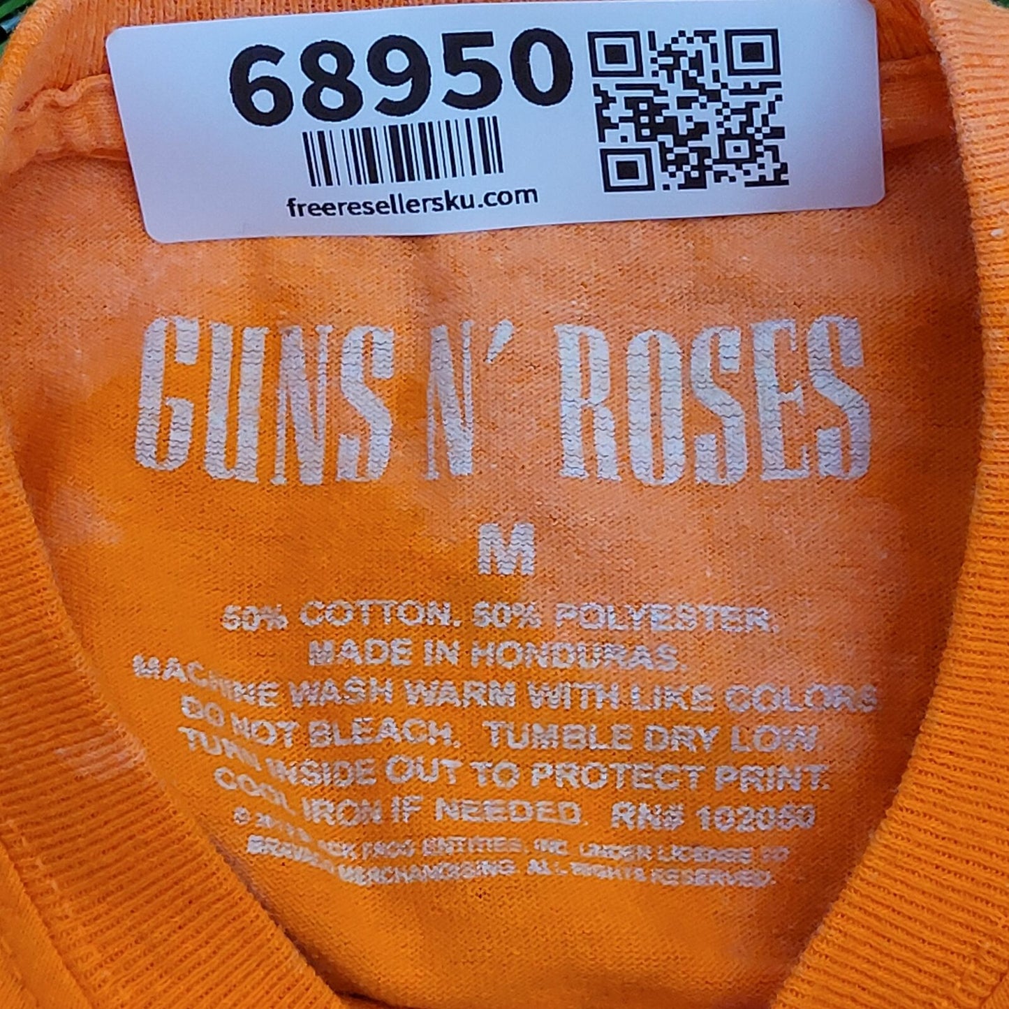 Guns-N-Roses Shirt Womens Medium 19x26 Orange