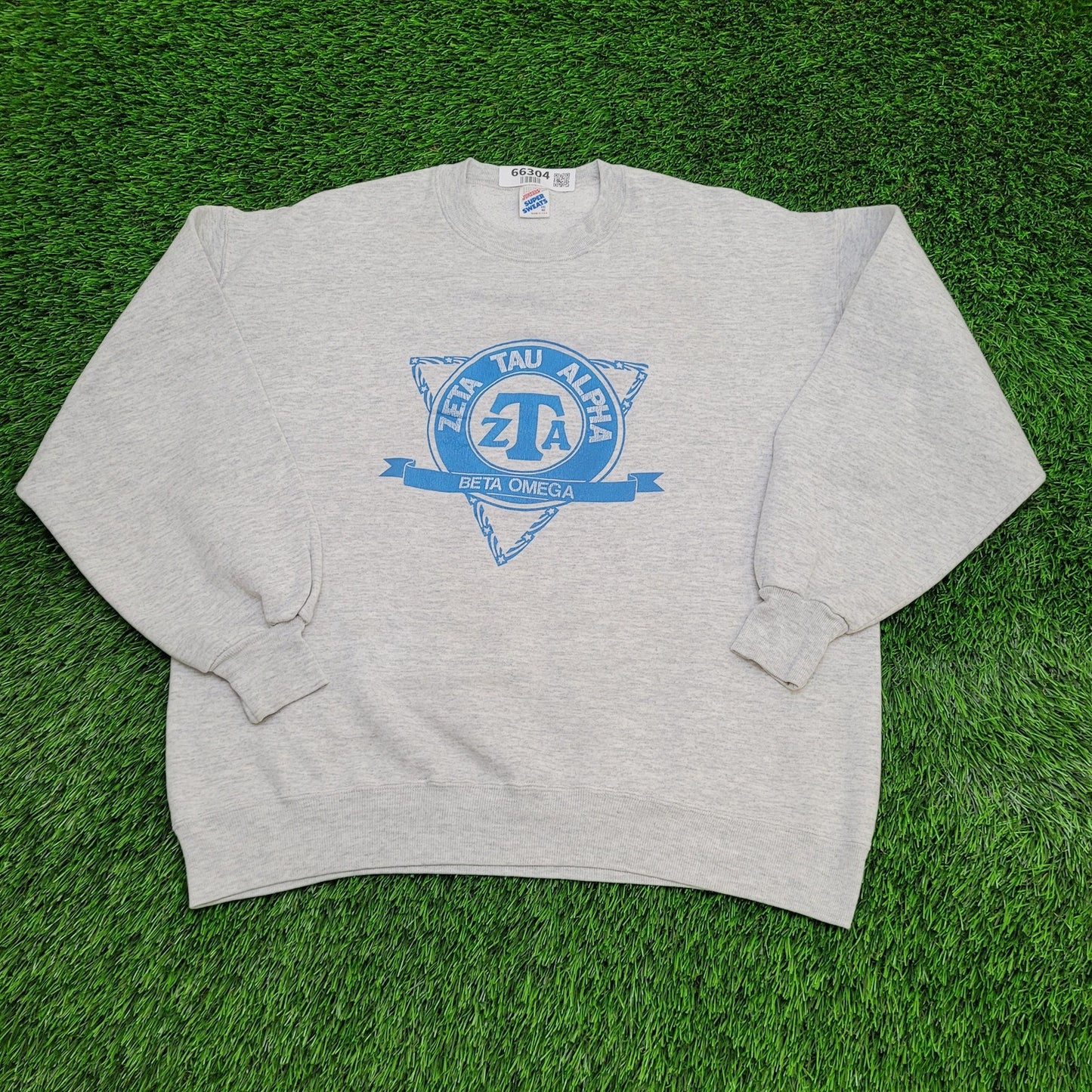 Vintage Zeta-Tau-Alpha Fraternity Sweatshirt Women 2XL 23x26