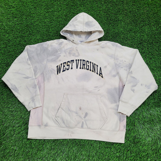 West-Virginia Mountaineers Hoodie XS 23x27 Gray White