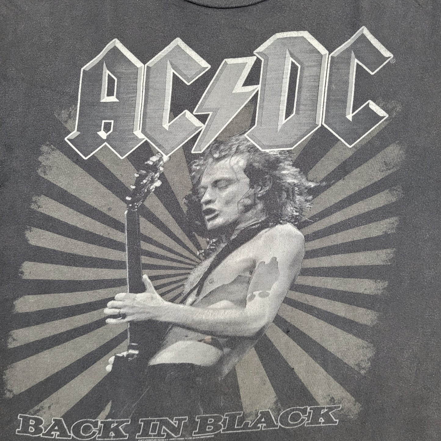 ACDC Shirt Womens XL 23x25 Faded Black