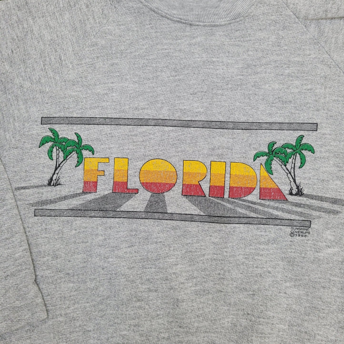 1988 Florida Sweatshirt Womens Large 20x21 Sunset USA