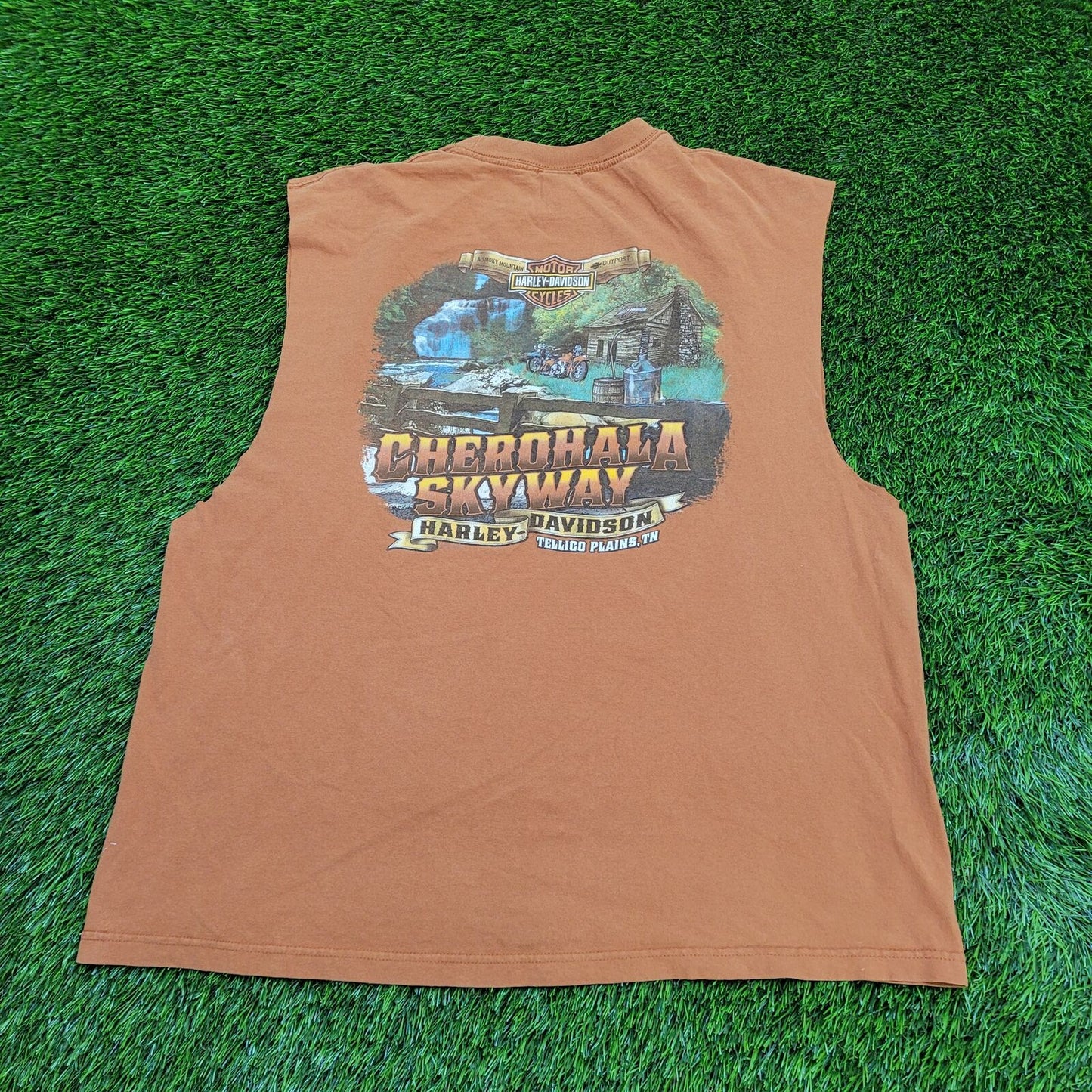 Harley Davidson Cut-Off Shirt 2XL 25x29 Tennessee