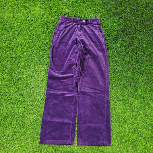 Vintage Tommy-Hilfiger Velvet Pants Womens 2/3 25x31 Purple