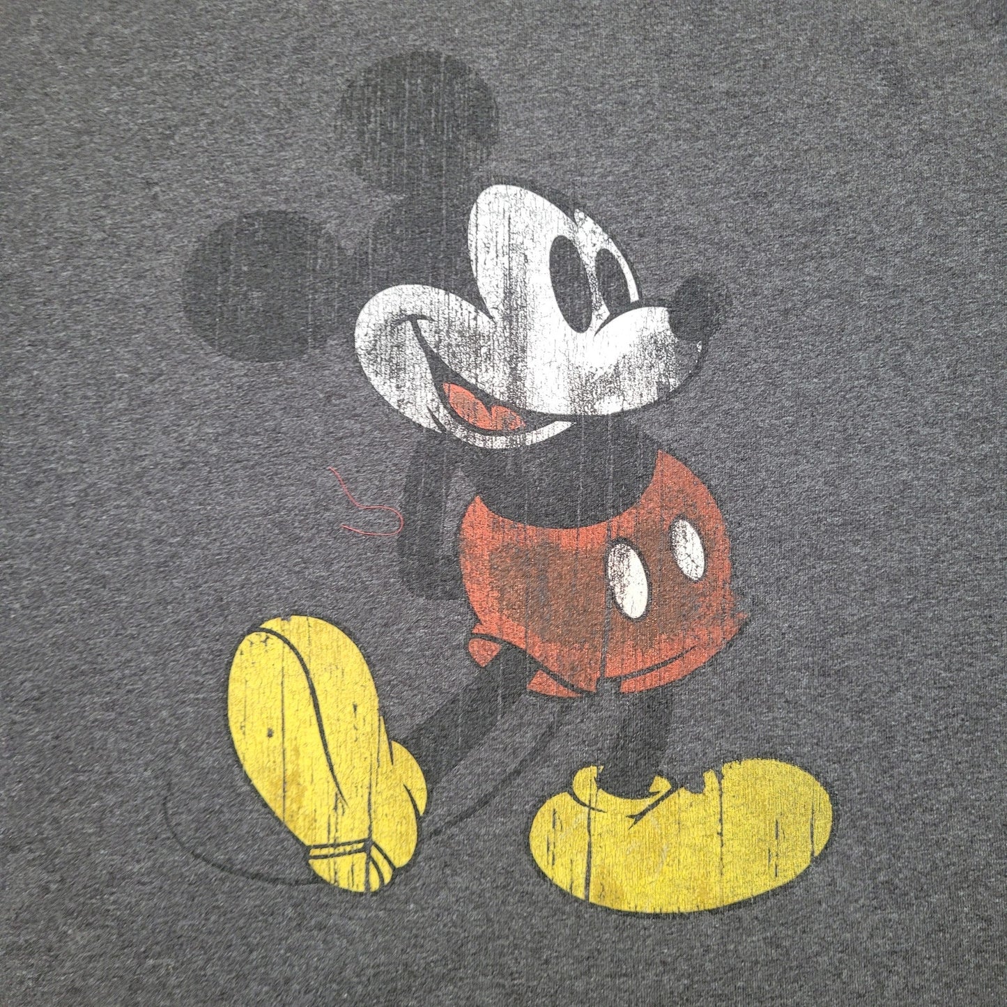 Disney Ringer Shirt Womens Medium 21x24 Mickey-Mouse