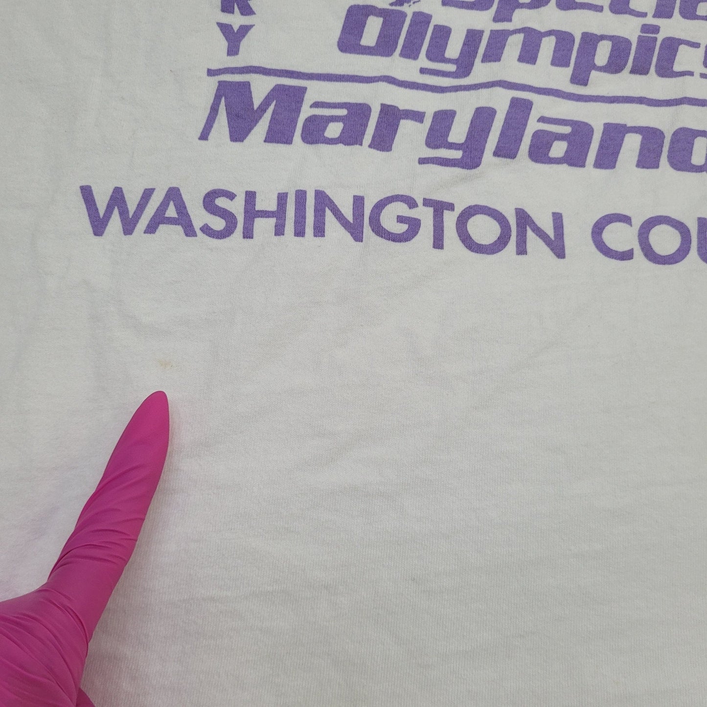 Vintage Special Olympics Shirt Large 22x26 Maryland USA