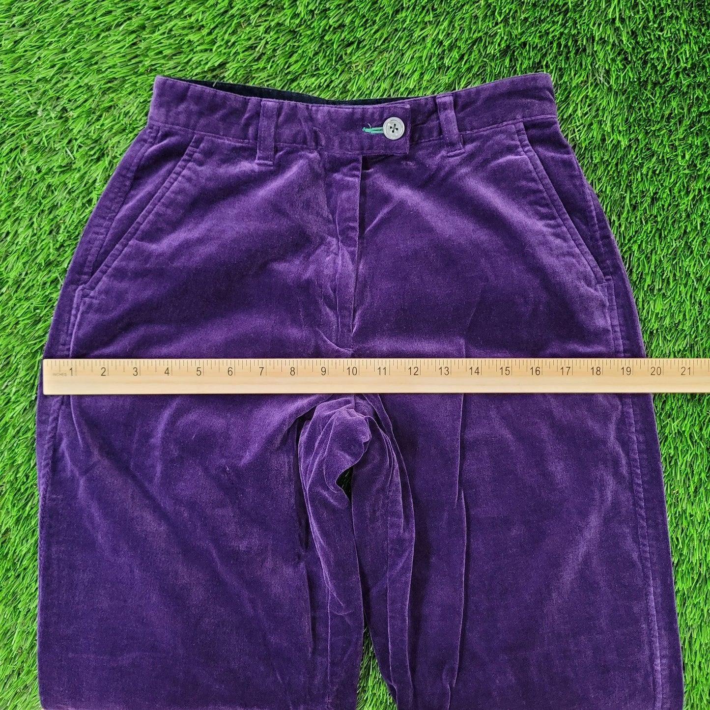 Vintage Tommy-Hilfiger Velvet Pants Womens 2/3 25x31 Purple